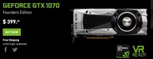 Nvidia снижает стоимость обычной GeForce GTX 1070
