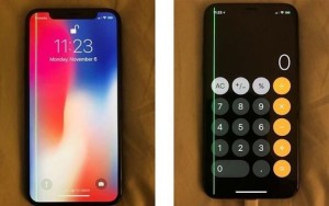 iPhone X и зеленая полоса на экране