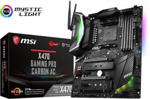 Плата  MSI X470 Gaming Pro Carbon AC наделена фирменной подсветкой MSI Mystic Light 