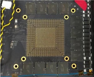 Фото инженерной платы NVIDIA GPU, оснащенной GDDR6