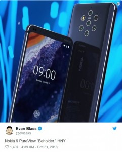 Новые изображения смартфона Nokia 9 PureView