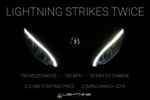 Новый электрический мотоцикл Lightning Strike 