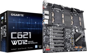 Плата GIGABYTE C621-WD12 получила семь слотов PCIe x16