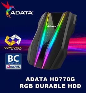 Прочный внешний жесткий диск ADATA HD770G с RGB подсветкой