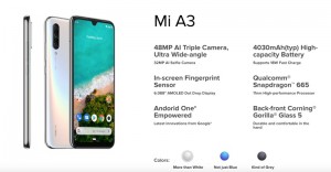 Новинка Xiaomi Mi A3 с тройной камерой 