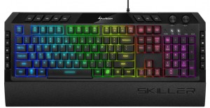 Клавиатура  Sharkoon Skiller SGK5 получила многоцветную RGB-подсветку с шестью зонами