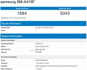 Смартфон Samsung Galaxy A41 получит процессор MediaTek Helio P65