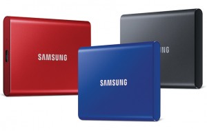 Samsung SSD T7 поддерживает USB 3.2 Gen 2 и обеспечивает скорость записи до 1000 МБ/с