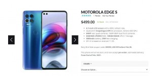 Motorola Edge S доступен для предварительных заказов