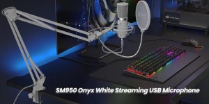 SPC Gear выпустила микрофон для стримов SM950 Onyx White