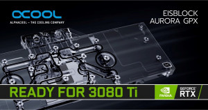 Alphacool представила водоблок Eisblock Aurora GPX для серии RTX 3080 Ti