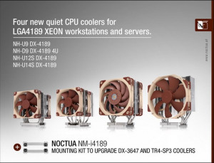 Noctua представила четыре кулера для процессоров Xeon сокета Intel LGA4189