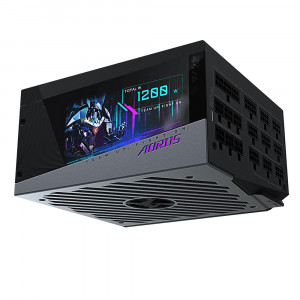 Gigabyte представила платиновый блок питания Aorus P1200W с ЖК-дисплеем