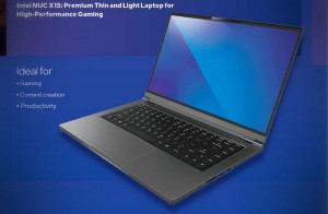 Ноутбук Intel NUC X15 получил 240-Гц дисплей