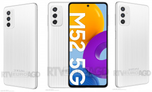 Samsung Galaxy M52 5G показали в белой расцветке 