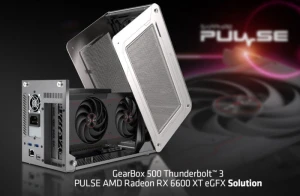 Внешняя видеокарта Sapphire GearBox 500 Thunderbolt 3 PULSE RX 6600XT 8 ГБ 