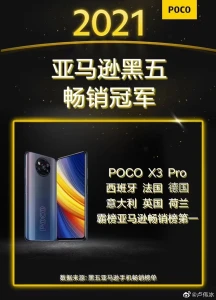 Poco X3 Pro стал самым продаваемым телефоном в Европе во время Черной пятницы