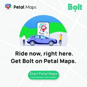 Huawei интегрирует сервис вызова Bolt ride в карты Petal