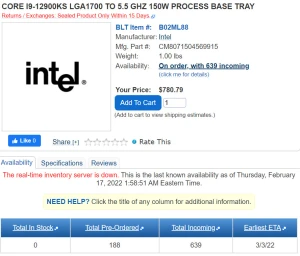 Флагманский процессор Intel Core i9-12900KS Alder Lake доступен для предварительного заказа