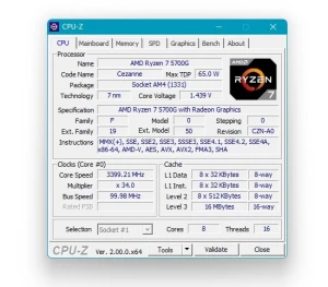 CPUID CPU-Z обновлен до версии 2.00