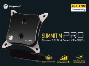 Bitspower выпускает процессорный водоблок Summit M Pro