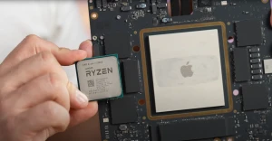 Чип Apple M1 Ultra почти в 3 раза больше, чем процессоры AMD Ryzen