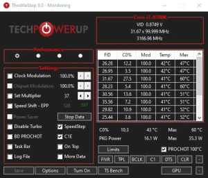 Выпущена бета-версия TechPowerUp ThrottleStop 9.4.6