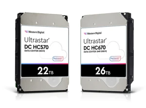 Жесткие диски Western Digital UltraSMR теперь доступны с 22 ТБ CMR и 26 ТБ UltraSMR
