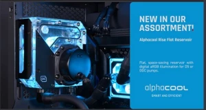 Alphacool представила линейку резервуаров Rise Flat со встроенными насосами