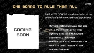 Материнская плата MSI MEG X670E GODLIKE получит 27 фазную систему питания VRM