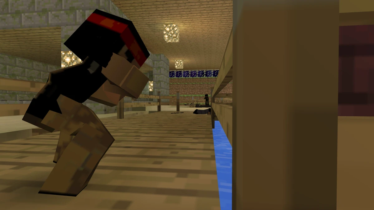 Квадратный террорист Guerilla в сборке CS 1.6 Minecraft