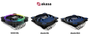 Представлены процессорные кулеры Akasa SOHO H6L и Alucia H6L