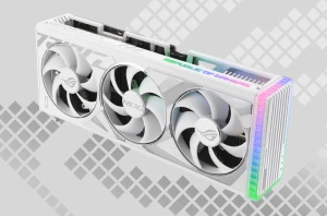ASUS ROG STRIX GeForce RTX 4090 выполнена в белоснежно белом цвете