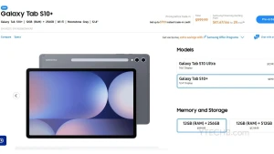 Samsung Galaxy Tab S10 показали на официальном сайте