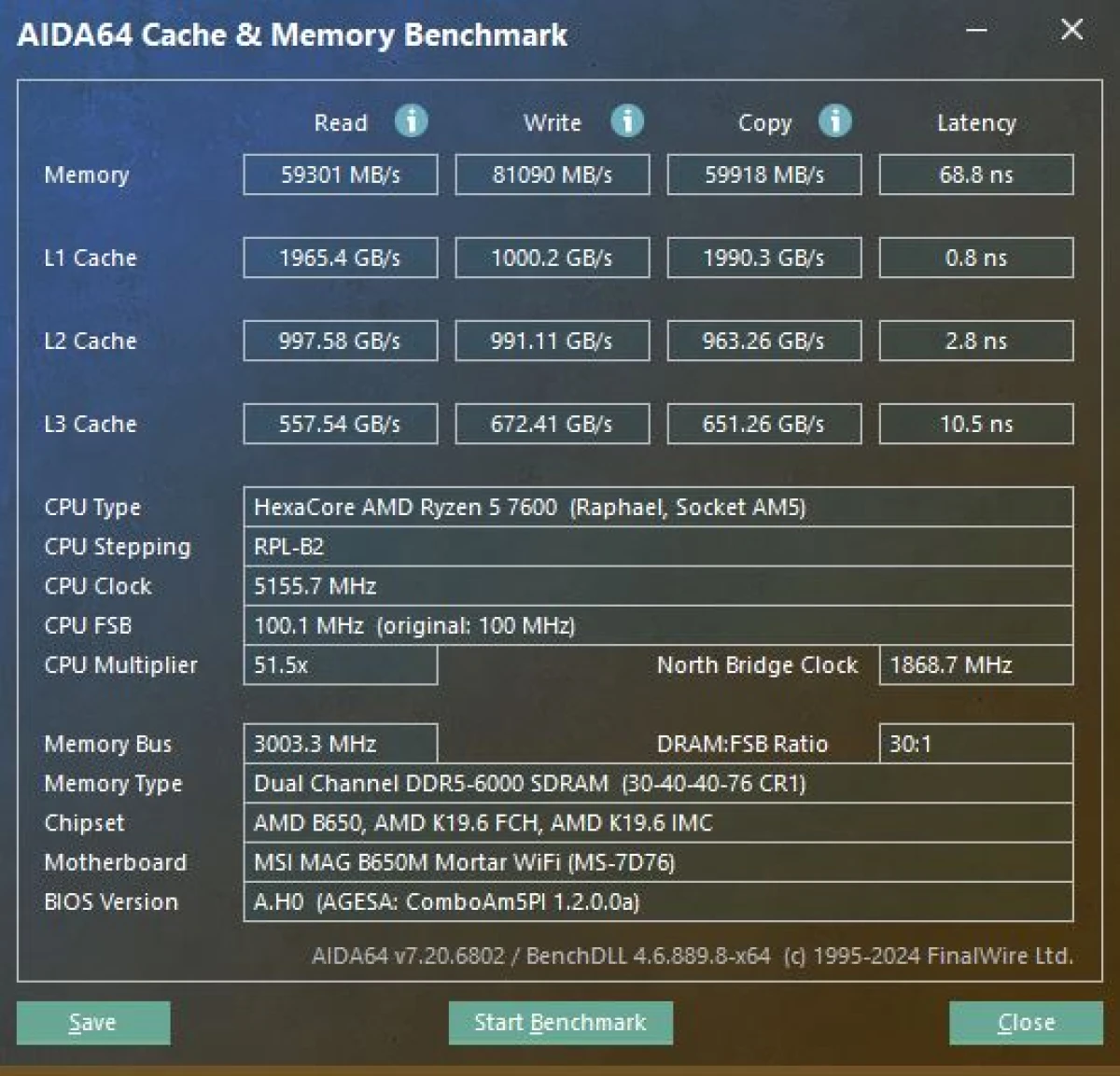 ADATA Lancer Blade DDR5-6000