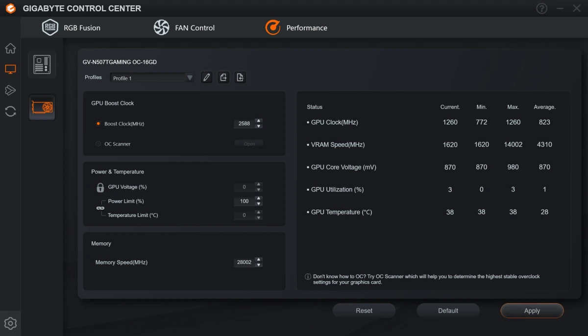 Софт RTX 5070 Ti GAMING OC 16G