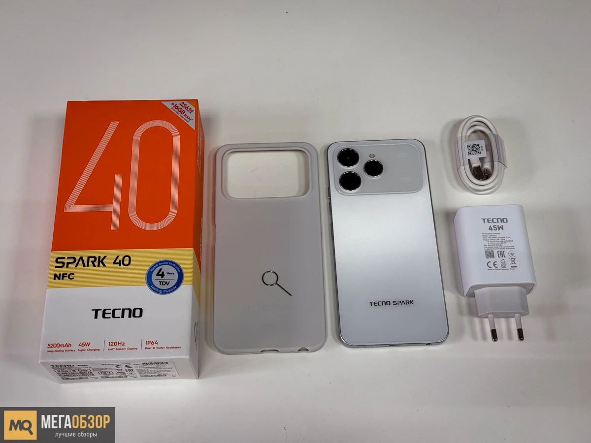 Tecno Spark 40 комплектация