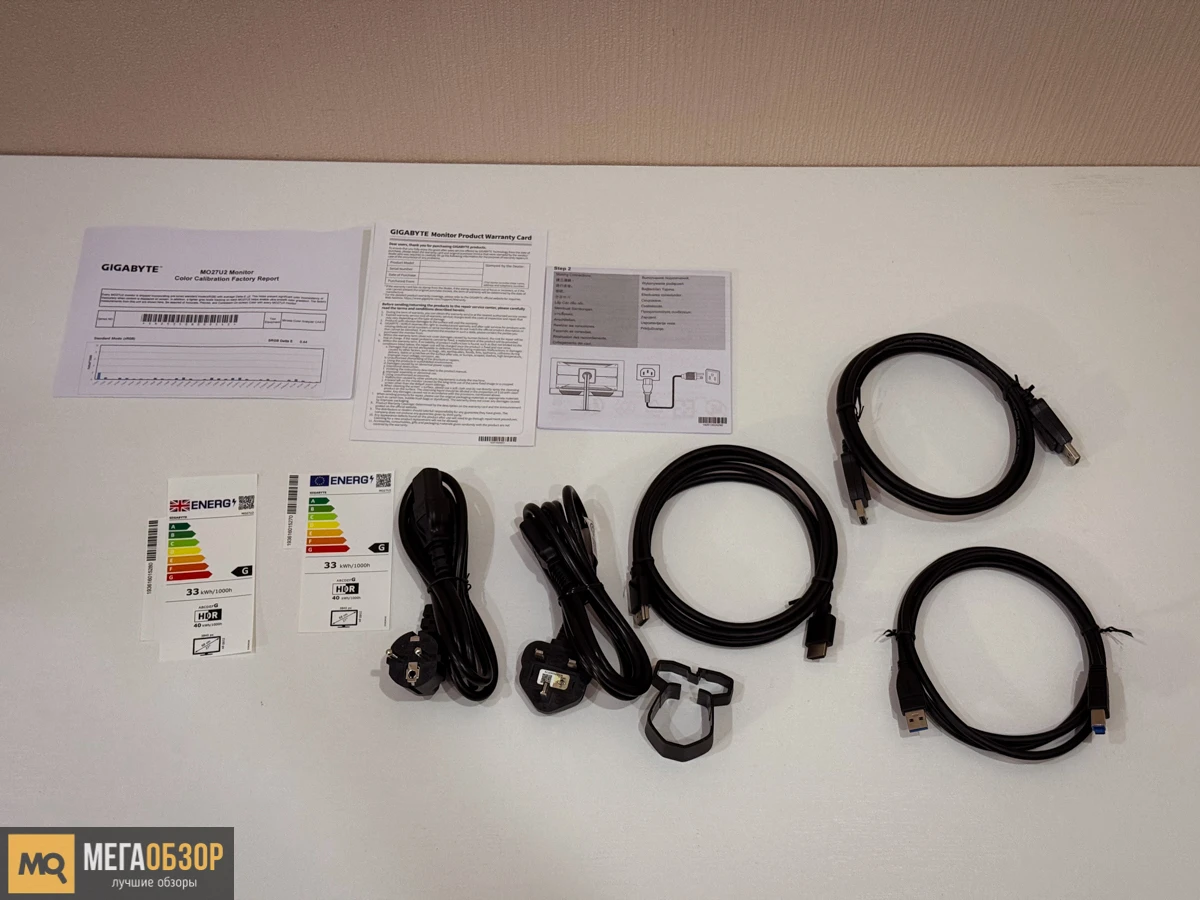 комплектация GIGABYTE MO27U2