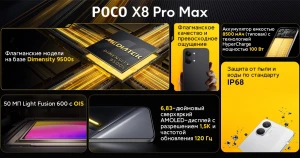 POCO X8 Pro и X8 Pro Max официально стартовали в России