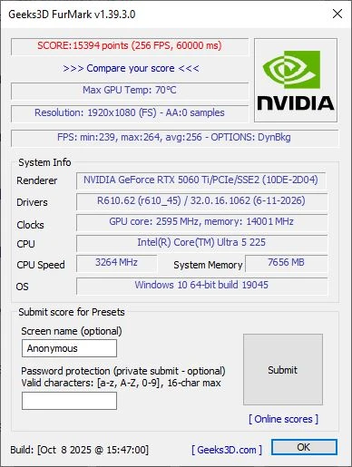 тесты GIGABYTE GeForce RTX 5060 Ti EAGLE OC 8G