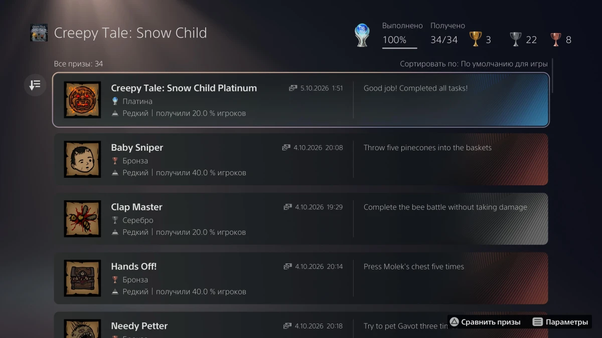 платина Creepy Tale: Snow Child