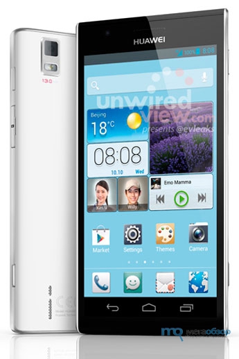 Huawei Ascend P2 смартфон на Google Android 4.1 с IPS экраном
