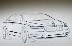 Эскиз новой Skoda Superb 