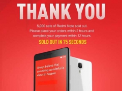 За полторы минут было продано 5 тысяч Xiaomi Redmi Note