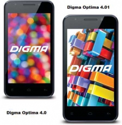 Digma выпустила недорогие смартфоны Digma Optima 4.0 и Optima 4.01