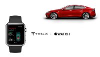 Концепт приложения для контроля Tesla через Apple Watch