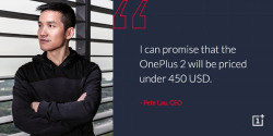 Стоимость OnePlus 2 не превысит 450 долларов