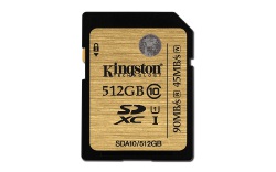 Kingston Class 10 UHS-I SDHC/SDXC теперь и на 512 Гбайт