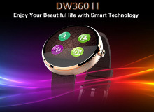 Умные часы DW 360 с круглым дисплеем и датчиком сердечного ритма