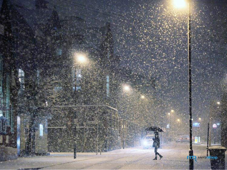 Первый Снег В Городе Фото